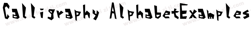 Calligraphy AlphabetExamples字体转换